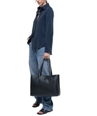 COCCINELLE SWAP Borsa shopping a spalla in pelle Nero - Borse Donna - 4