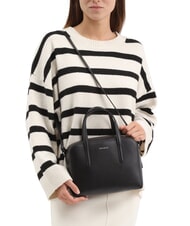 COCCINELLE SWAP Borsa a bauletto in pelle con tracolla Nero - Borse Donna - 4