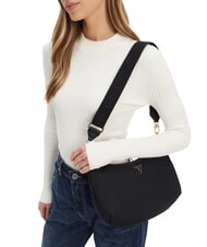 GUESS ECO GEMMA Borsa in nylon a tracolla NERO - Borse Donna - 4