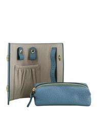 COCCINELLE JEWELRY BOX Bustina porta gioielli in pelle arctic blue - Bustine & Necessaire - 3