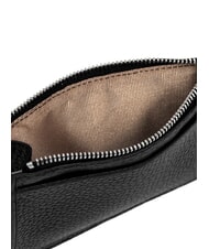 GIANNI CHIARINI GRAIN Portafoglio piatto in pelle con zip Nero - Portafogli Donna - 5