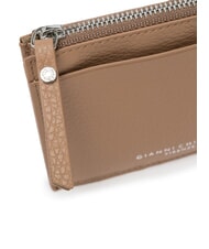 GIANNI CHIARINI GRAIN Portafoglio piatto in pelle con zip clay - Portafogli Donna - 4