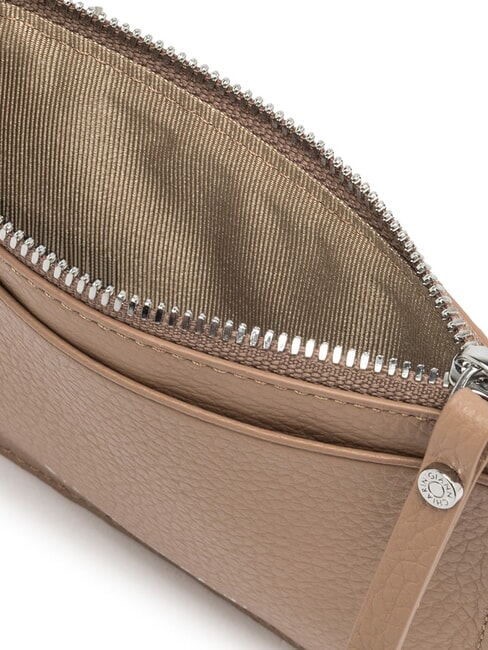 GRAIN Portafoglio piatto in pelle con zip clay - Portafogli Donna