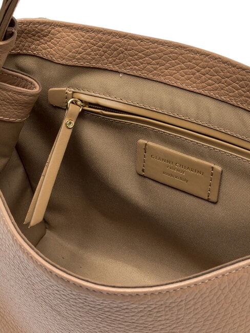 CECILE Borsa a spalla in pelle martellata clay - Borse Donna