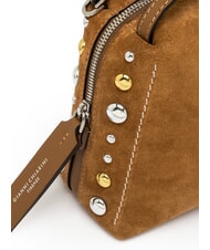 GIANNI CHIARINI ALIFA Borsa in pelle suede a mano con tracolla caramel - Borse Donna - 4