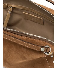 GIANNI CHIARINI ALIFA Borsa in pelle suede a mano con tracolla caramel - Borse Donna - 5