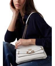 GUESS SILVYE Borsa convertible stampa cocco white - Borse Donna - 4