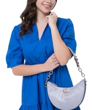 GUESS ORLINA Borsa a spalla stampa lucertola lavendar grey - Borse Donna - 6