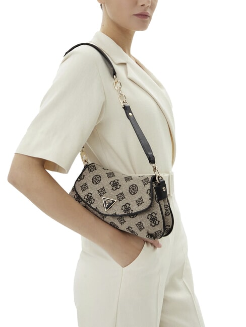 BEYZA  Borsa a tracolla black logo - Borse Donna