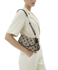 GUESS BEYZA  Borsa a tracolla black logo - Borse Donna - 4