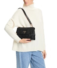 GUESS CRESIDIA II Borsa a tracolla con flap black logo - Borse Donna - 6
