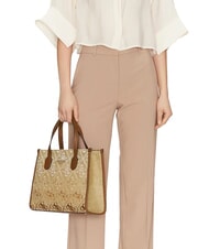 GUESS SILVANA Borsa con tracolla cognac/olive - Borse Donna - 3