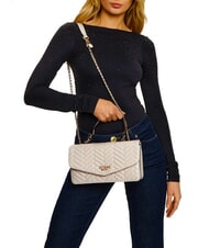 GUESS ANNING Borsa trapuntata convertible STONE - Borse Donna - 3