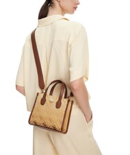 GUESS SILVANA Mini Bag a mano, con tracolla cognac/olive - Borse Donna - 5