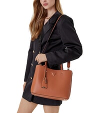 GUESS MERIDIAN 2 Borsa a mano, con tracolla COGNAC - Borse Donna - 5
