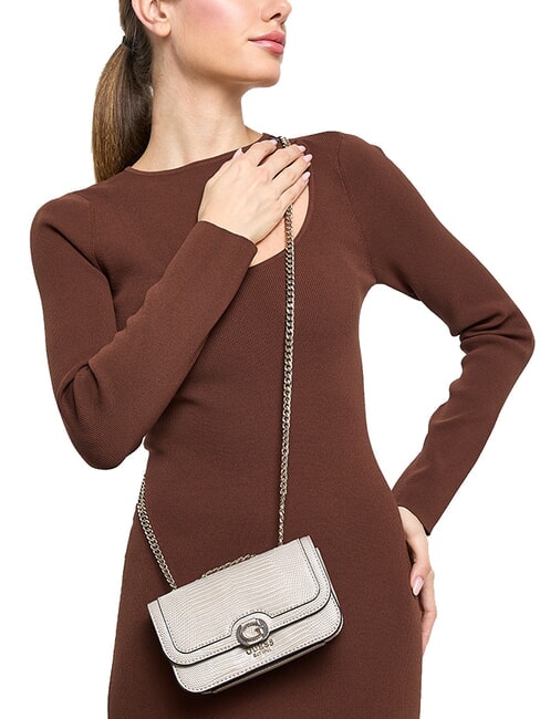 ORLINA Borsa convertible stampa lucertola Taupe - Borse Donna