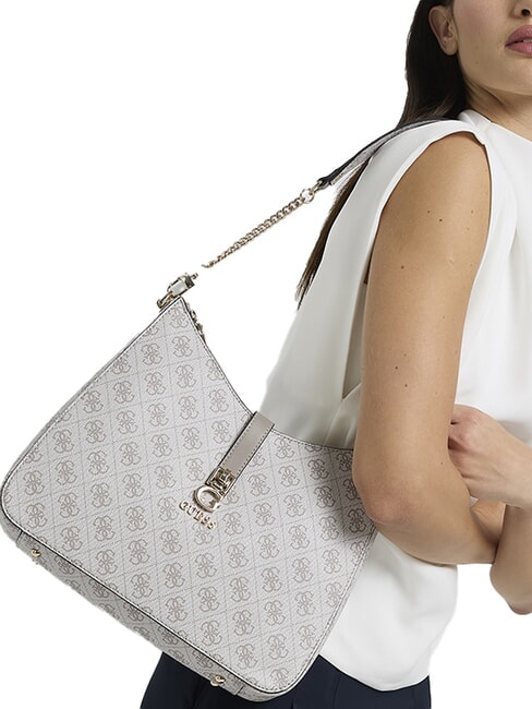 ZAMIRA  Borsa a spalla dark taupe logo - Borse Donna