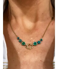 GUESS RIVOLI Collana con cristalli yellow gold/emerald - Collane - 2