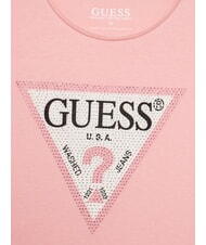 GUESS KIDS T-shirt maniche corte con strass sweet pink - T-shirt Bambino - 3