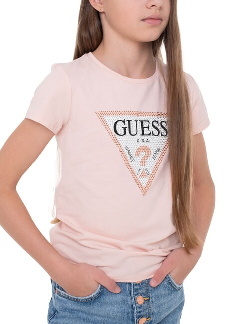 KIDS T-shirt maniche corte con strass sweet pink - T-shirt Bambino