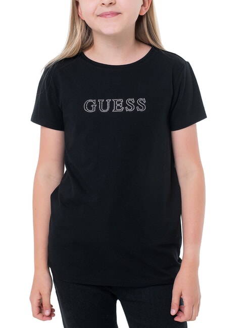 MINI ME KIDS T-shirt logo strass jetbla - T-shirt Bambino