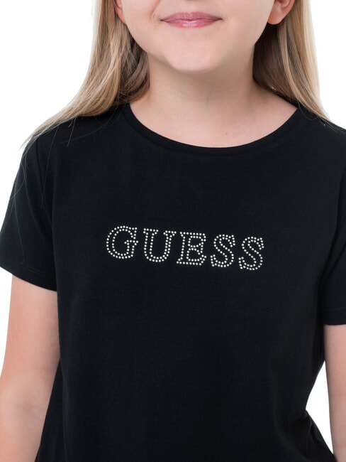 MINI ME KIDS T-shirt logo strass jetbla - T-shirt Bambino