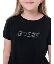 GUESS MINI ME KIDS T-shirt logo strass jetbla - T-shirt Bambino - 6