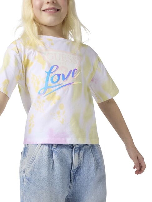 KIDS MIDI T-shirt manica corta stampata shaded flower big ao - T-shirt Bambino
