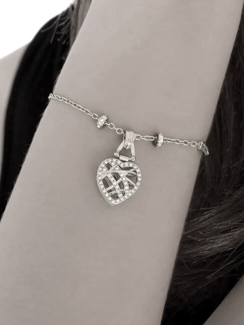 HEART CAGE Bracciale con cuore SILVER - Bracciali Donna