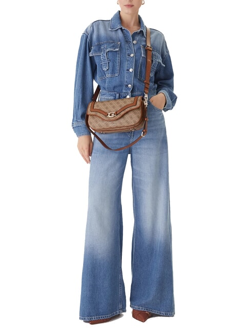 DEA Borsa a spalla con flap LATTE LOGO - Borse Donna