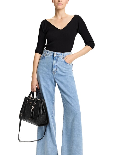 CRESIDIA II Borsa a mano con tracolla black logo - Borse Donna