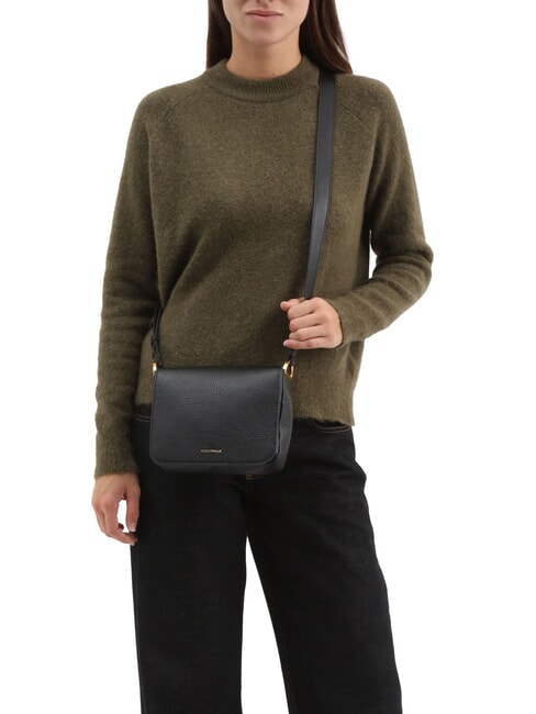 ERIS Borsa mini in pelle a tracolla Nero - Borse Donna