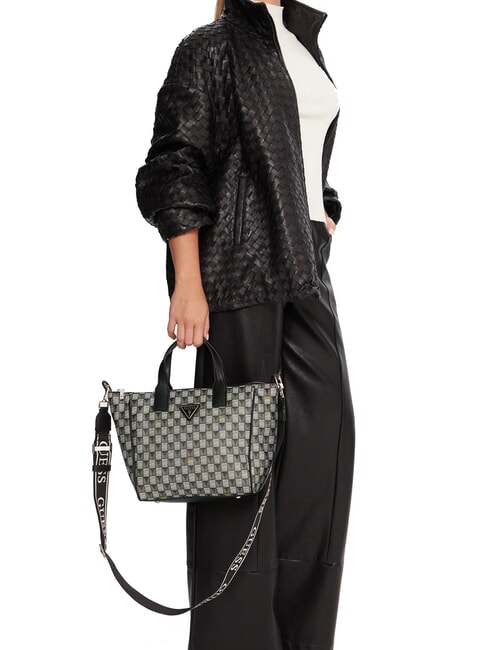 FOLLIE Borsa tote stampa logo jet set black logo - Borse Donna