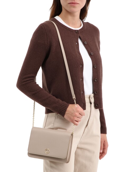 TULIP Borsa in pelle martellata con flap  powder pink - Borse Donna