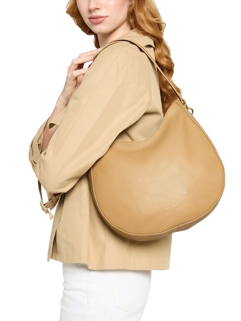 ALPHA Borsa sottospalla in pelle martellata fresh beige - Borse Donna