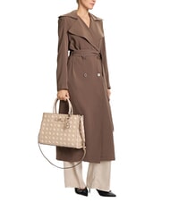 GUESS SILIA 2 Borsa tote a mano con tracolla biscotti logo - Borse Donna - 6