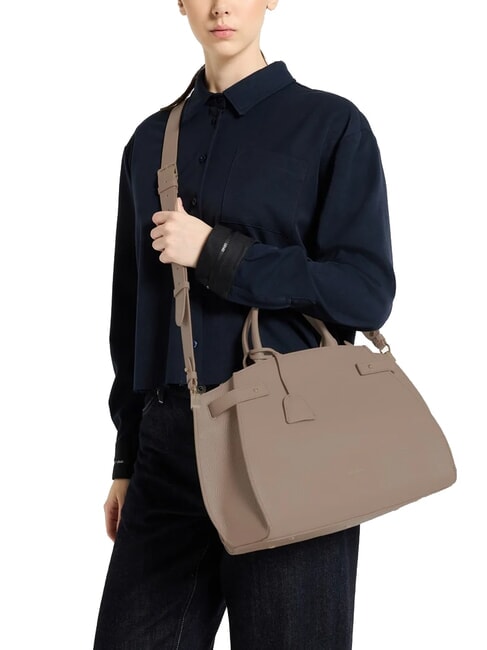KLICHE Borsa a mano in pelle con tracolla warm taupe - Borse Donna