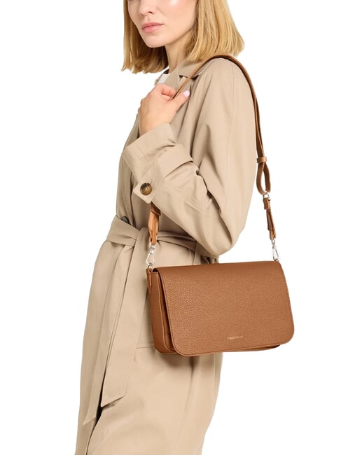 ARIES Borsa a tracolla in pelle martellata CUIR - Borse Donna