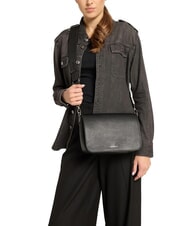 COCCINELLE ARIES Borsa a tracolla in pelle martellata Nero - Borse Donna - 4