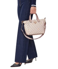 GUESS FOLLIE Borsa tote stampa logo jet set blush logo - Borse Donna - 4