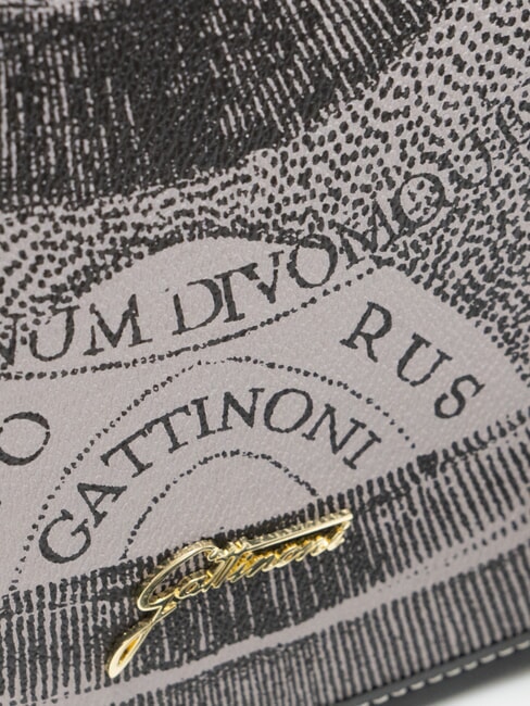 PLANETARIUM Borsa a tracolla con flap monochrom lt grey/ black - Borse Donna