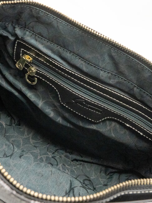 PLANETARIUM Borsa a tracolla con flap monochrom lt grey/ black - Borse Donna