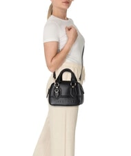 THE BRIDGE DAPHNE Borsa mini bauletto in pelle con tracolla Nero Oro - Borse Donna - 5