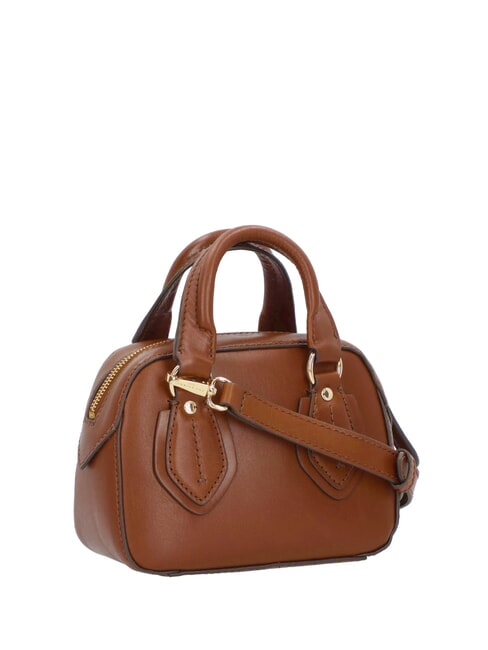 DAPHNE Borsa mini bauletto in pelle con tracolla MARRONE - Borse Donna