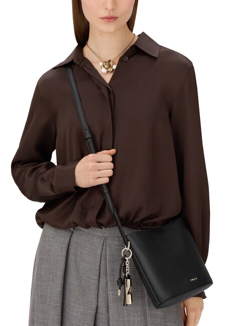 ROXIE Borsa secchiello a tracolla pelle ares Nero - Borse Donna