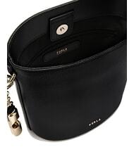 FURLA ROXIE Borsa secchiello a tracolla pelle ares Nero - Borse Donna - 6