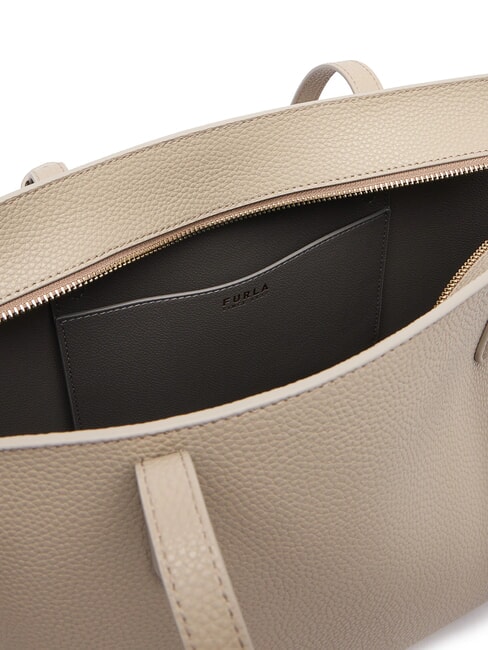 AVA Borsa shopping media in pelle linen+urban gray int. - Borse Donna