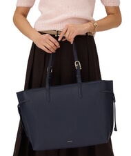 FURLA AVA Borsa shopping grande in pelle ink blue+ink blue int. - Borse Donna - 5