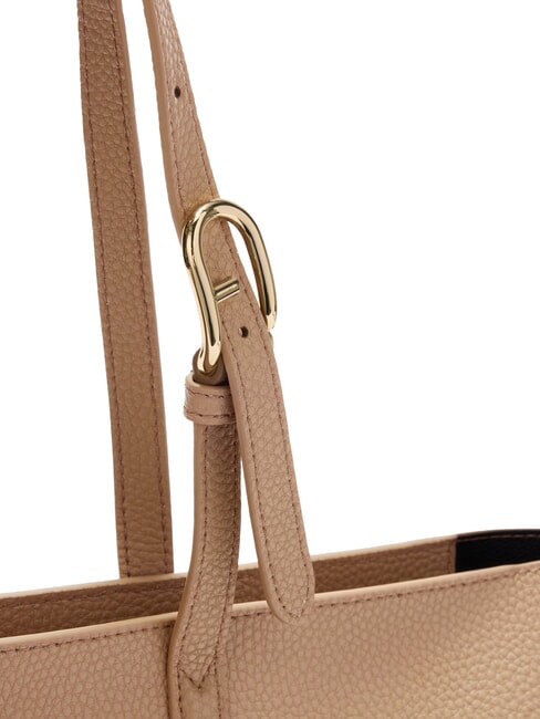 AVA Borsa shopping grande in pelle toffee+nero int. - Borse Donna