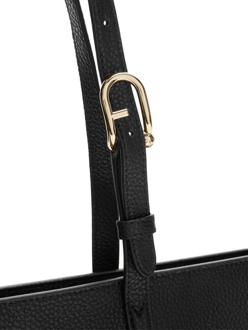 AVA Borsa shopping grande in pelle nero+nero int - Borse Donna